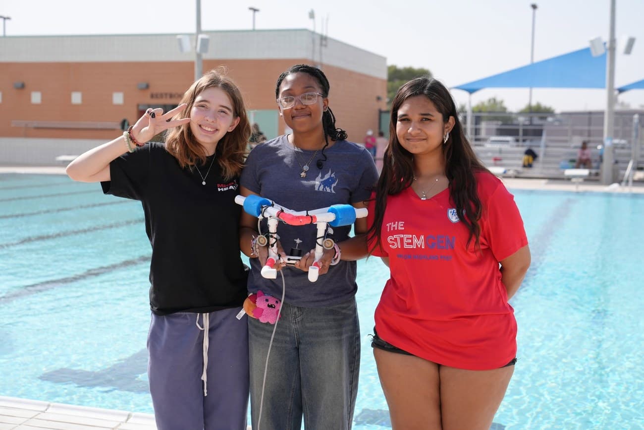 Madison Highland Prep students competing at a VEX robotics event
